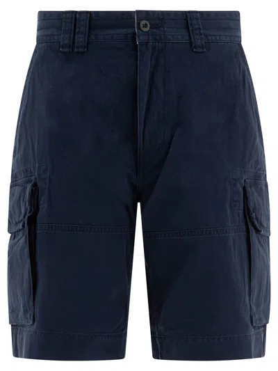 Polo Ralph Lauren Logo Patch Cargo Shorts In Blue