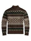 Polo Ralph Lauren Geometric Cotton Blend Sweater In Brown