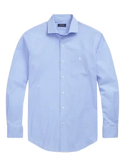 Polo Ralph Lauren Geometric-print Shirt In Blue