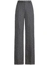 Polo Ralph Lauren Geometric-print Straight-leg Trousers In Blue