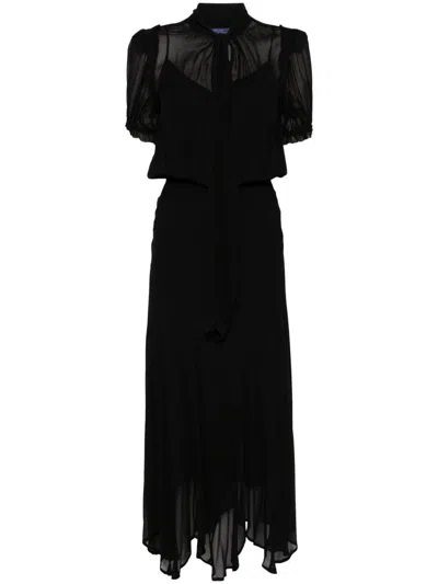 Polo Ralph Lauren Georgette Maxi Dress In Black