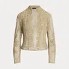 Polo Ralph Lauren Georgia Lamb-suede Jacket In Light Sand