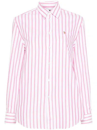 Polo Ralph Lauren Polo-pony-motif Striped Shirt In White