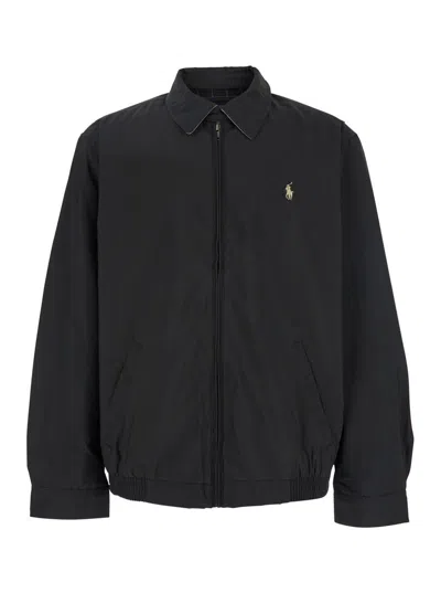 POLO RALPH LAUREN GIACCA A VENTO CON COLLETTO CLASSICO E DETTAGLIO PONY SUL FRONTE