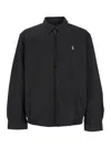 Polo Ralph Lauren Giacca A Vento Con Colletto Classico E Dettaglio Pony Sul Fronte In Cotone Nera Uomo