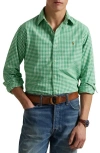 Polo Ralph Lauren Gingham Classic Fit Oxford Button-down Shirt In Summer Emerald,white