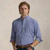 Polo Ralph Lauren Gingham Oxford Shirt In Royal/white