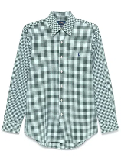 Polo Ralph Lauren Cotton Stretch Poplin Gingham Check Classic Fit Button Down Shirt In Multi