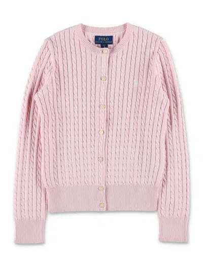Polo Ralph Lauren Girl's 100% Cotton Sweater In Hint Of Pink