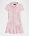 Polo Ralph Lauren Cable-knit Cotton Polo Sweater Dress In Hint Of Pink W Nevis