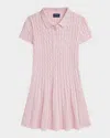 Polo Ralph Lauren Girl's Cable Knit Dress In Hint Of Pink W Nevis