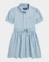 Polo Ralph Lauren Belted Indigo Chambray Shirtdress In New Medium Wash