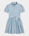 Polo Ralph Lauren Belted Indigo Chambray Shirtdress In New Medium Wash