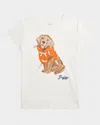 Polo Ralph Lauren Toddler And Little Girls Dog-print Jersey T-shirt In Nevis