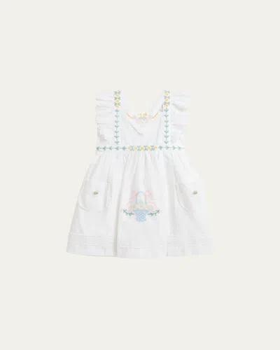 Polo Ralph Lauren Kids' Girl's Eyelet Embroidered Floral Dress In White