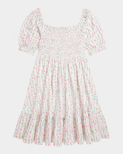 POLO RALPH LAUREN GIRL'S FLORAL-PRINT SMOCKED DAY DRESS