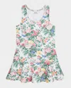 Polo Ralph Lauren Toddler And Little Girls 2-piece Performance Jersey Top And Skort Set In Portia Floral W Dessert Rose