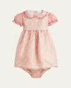 Polo Ralph Lauren Girl's Gingham & Floral-print Dress W/ Bloomers In Rose Bud Plaid