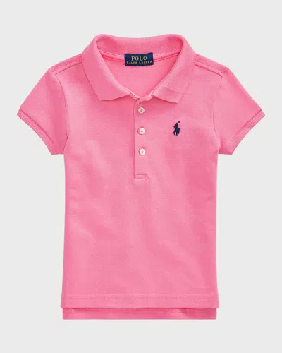 Polo Ralph Lauren Kids' Little Girl's & Girl's Stretch Cotton Polo Shirt In Pink