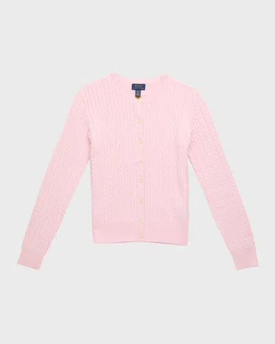 POLO RALPH LAUREN GIRL'S MINI CABLE KNIT SWEATER