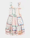 Polo Ralph Lauren Girl's Patchwork-print Smocked Dress In Floral Hankerchief