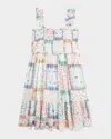 Polo Ralph Lauren Girl's Patchwork-print Smocked Dress In Floral Hankerchief