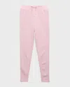 Polo Ralph Lauren Girl's Pony Embroidered Leggings In Hint Of Pink