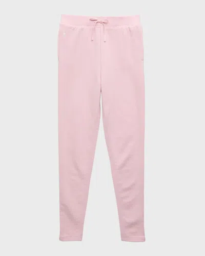 Polo Ralph Lauren Kids' Girl's Pony Embroidered Leggings In Hint Of Pink