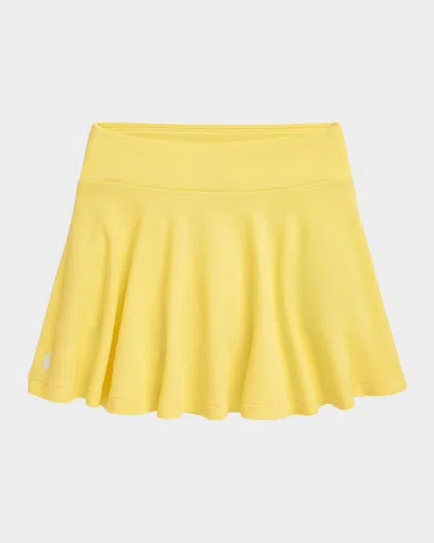 Polo Ralph Lauren Kids' Toddler And Little Girls Stretch Mesh Skort In Resort Gold,white