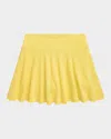 Polo Ralph Lauren Toddler And Little Girls Stretch Mesh Skort In Resort Goldwhite