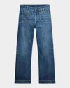 Polo Ralph Lauren Logo Wide-leg Jean In Juni Wash