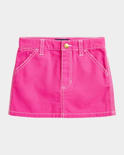 POLO RALPH LAUREN GIRL'S SHORT COTTON CANVAS SKIRT