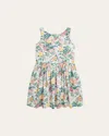 Polo Ralph Lauren Girl's Sleeveless Floral Poplin Day Dress In Portia Floral