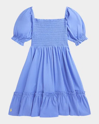 POLO RALPH LAUREN GIRL'S SMOCKED DAY DRESS