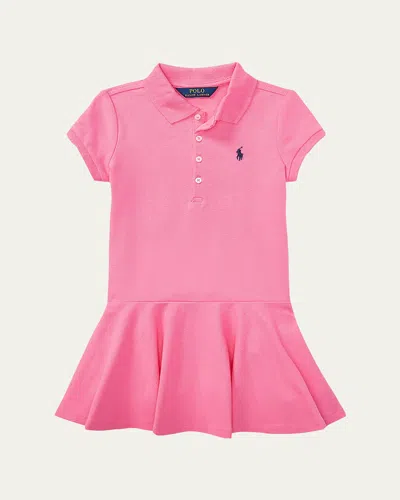 POLO RALPH LAUREN GIRL'S STRETCH COTTON MESH POLO DRESS