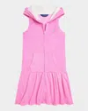 Polo Ralph Lauren Hooded Terry Cover-up In Laguna Pink W Nevis