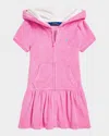 Polo Ralph Lauren Hooded Terry Cover-up In Laguna Pink W Nevis