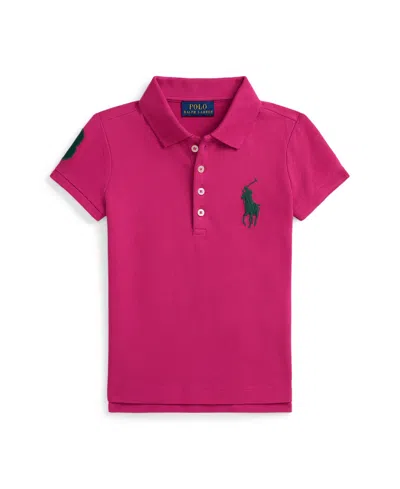 POLO RALPH LAUREN GIRLS 2T-6X BIG PONY STRETCH MESH POLO SHIRT
