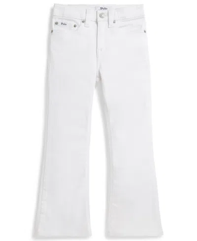 Polo Ralph Lauren Babies' Girls' 2t-6x Flared Stretch Denim Jeans In White
