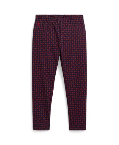 Polo Ralph Lauren Kids' Girls 2t-6x Floral Print Leggings In Red