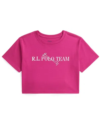 Polo Ralph Lauren Kids' Girls 2t-6x Graphic Print Boxy T-shirt In Pink