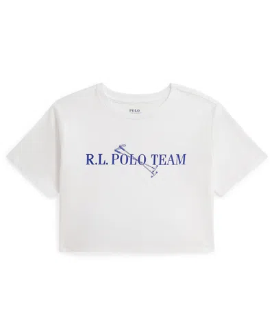 Polo Ralph Lauren Kids' Girls 2t-6x Graphic Print Boxy T-shirt In White