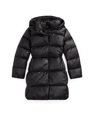 Polo Ralph Lauren Kids' Girls 2t-6x Hooded Long Jacket In Black