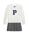 Polo Ralph Lauren Patch-appliqué Cotton-blend Dress In White