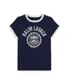 Polo Ralph Lauren Girls 2t-6x Logo Crest Short Sleeve T-shirt In Blue