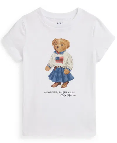 POLO RALPH LAUREN GIRLS 2T-6X POLO BEAR PRINTED T-SHIRT