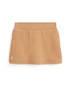 Polo Ralph Lauren Girls 7-16 Quilted Cable-motif Skirt In Brown