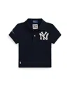 Polo Ralph Lauren Girls 7-16 Short Sleeves Yankees Polo Shirt In Blue