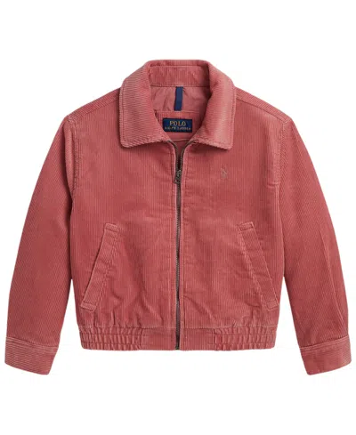 Polo Ralph Lauren Kids' Girls' 2t-6x Corduroy Long-sleeve Jacket In Burgundy