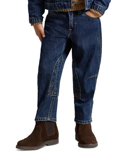 Polo Ralph Lauren Kids' Girls' 2t-6x Curved Tapered Cotton Denim Jeans In Blue